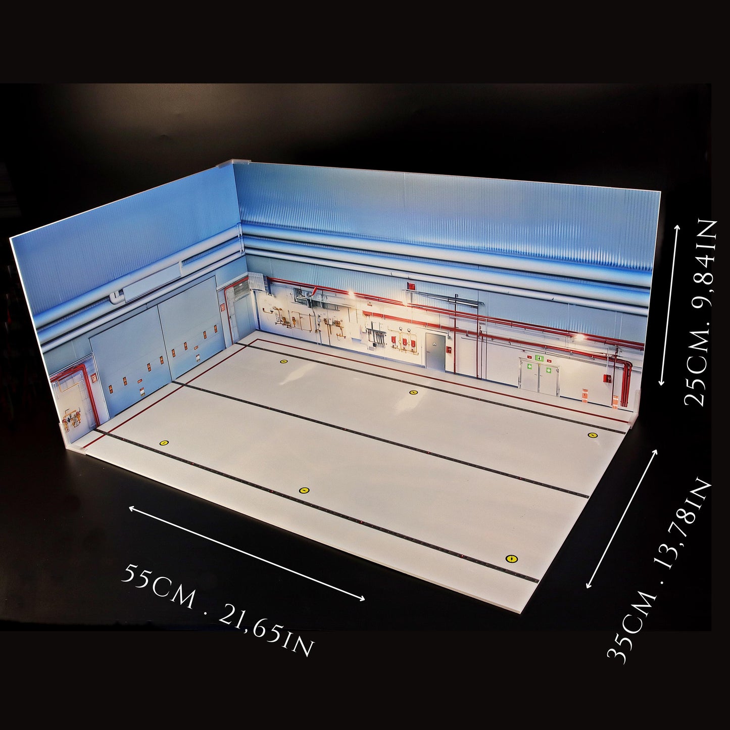 Modern Aircraft Hangar Diorama For A Model, HD Quality Print On Foamex