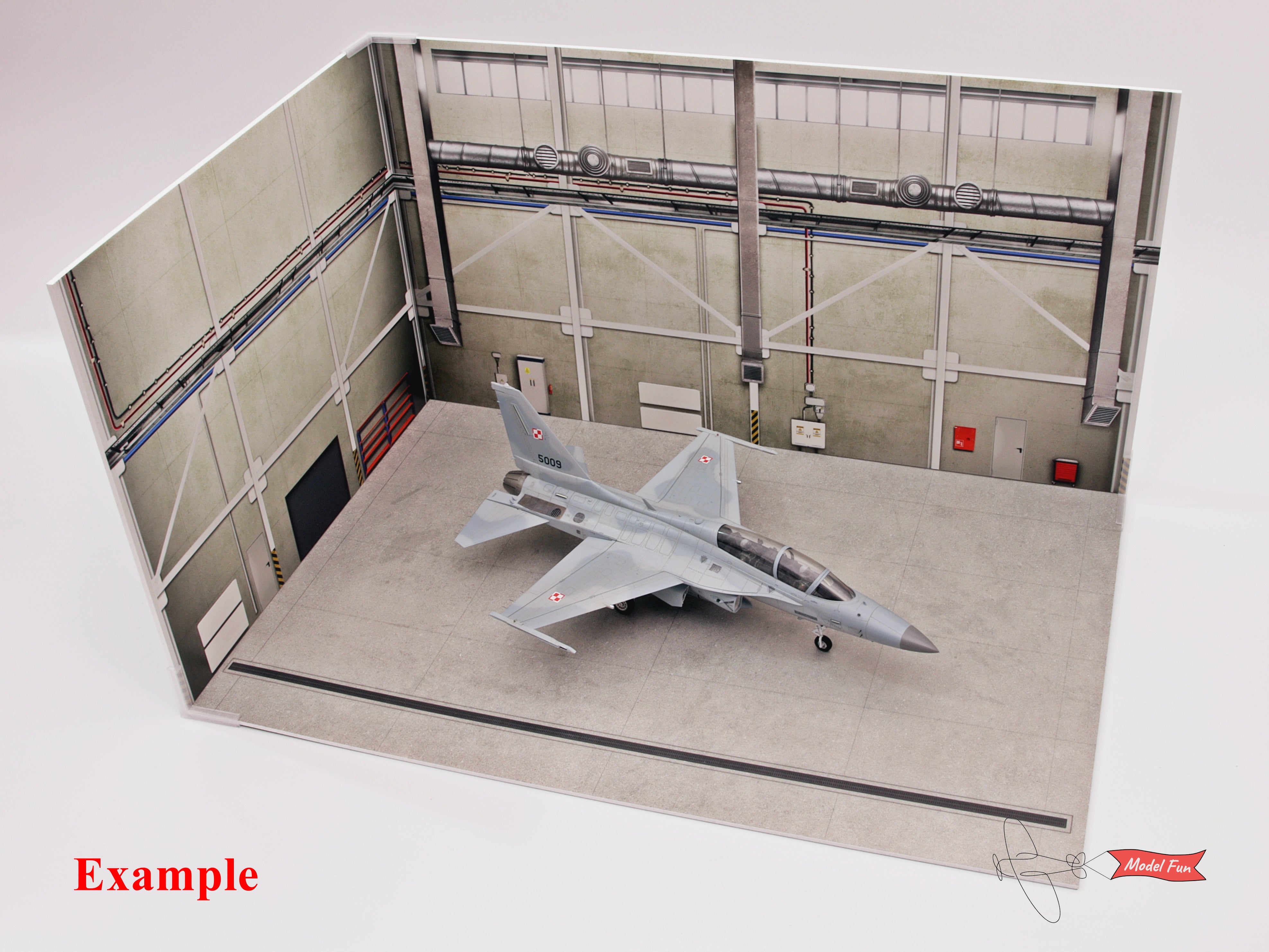 Aircraft Hangar Diorama For A Model, HD Quality Print On Foamex