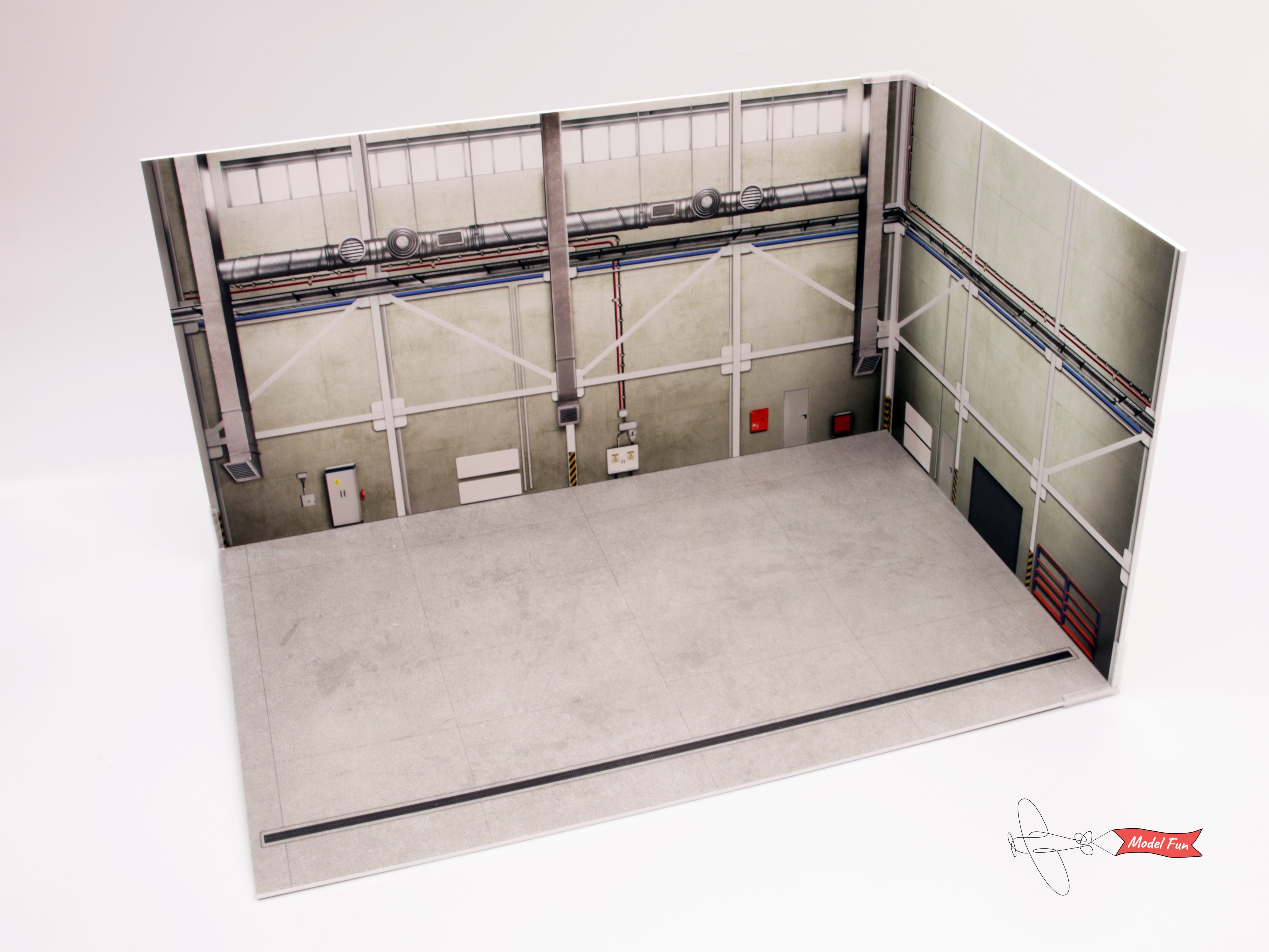 Aircraft Hangar Diorama For A Model, HD Quality Print On Foamex
