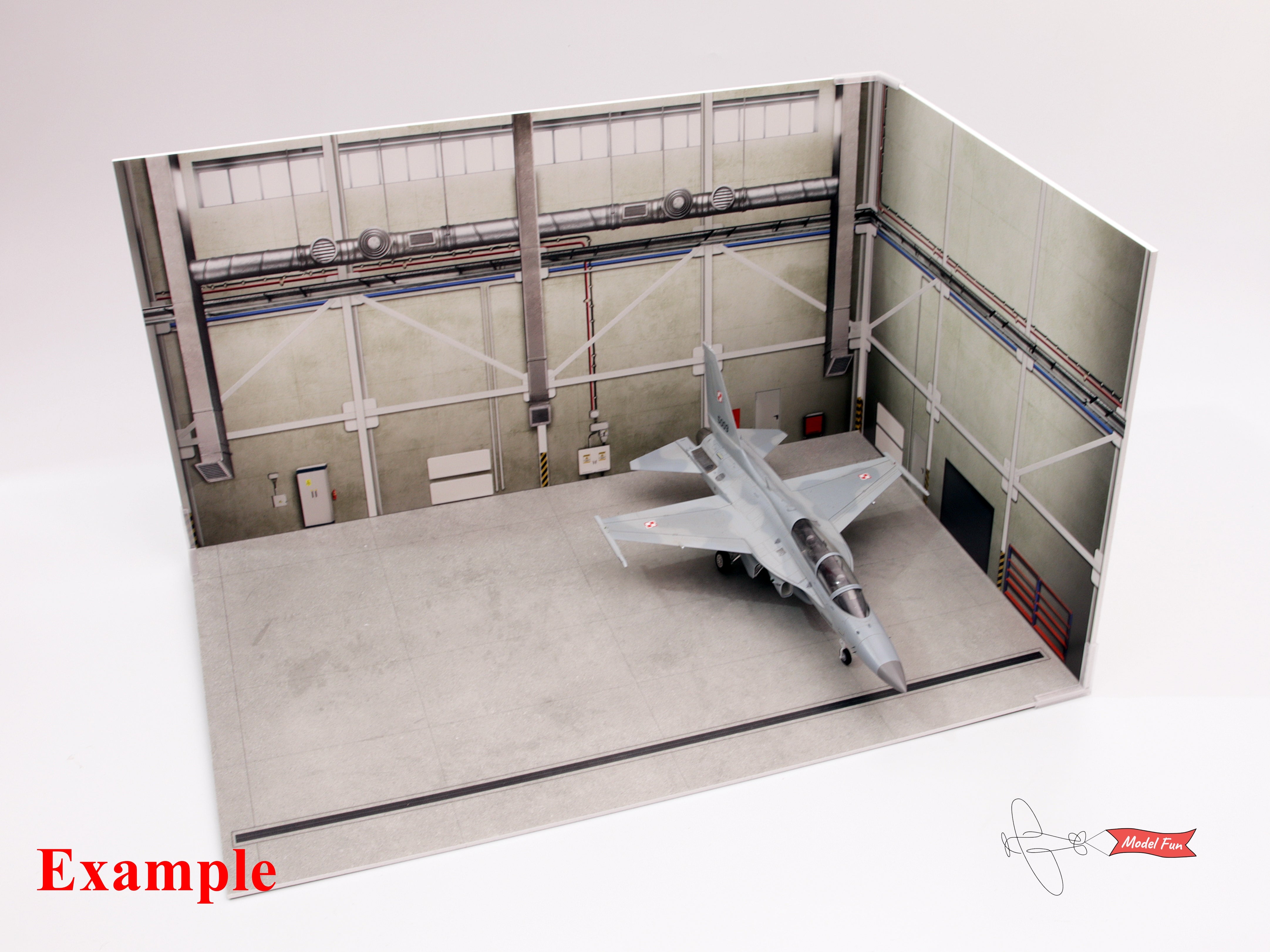 Aircraft Hangar Diorama For A Model, HD Quality Print On Foamex