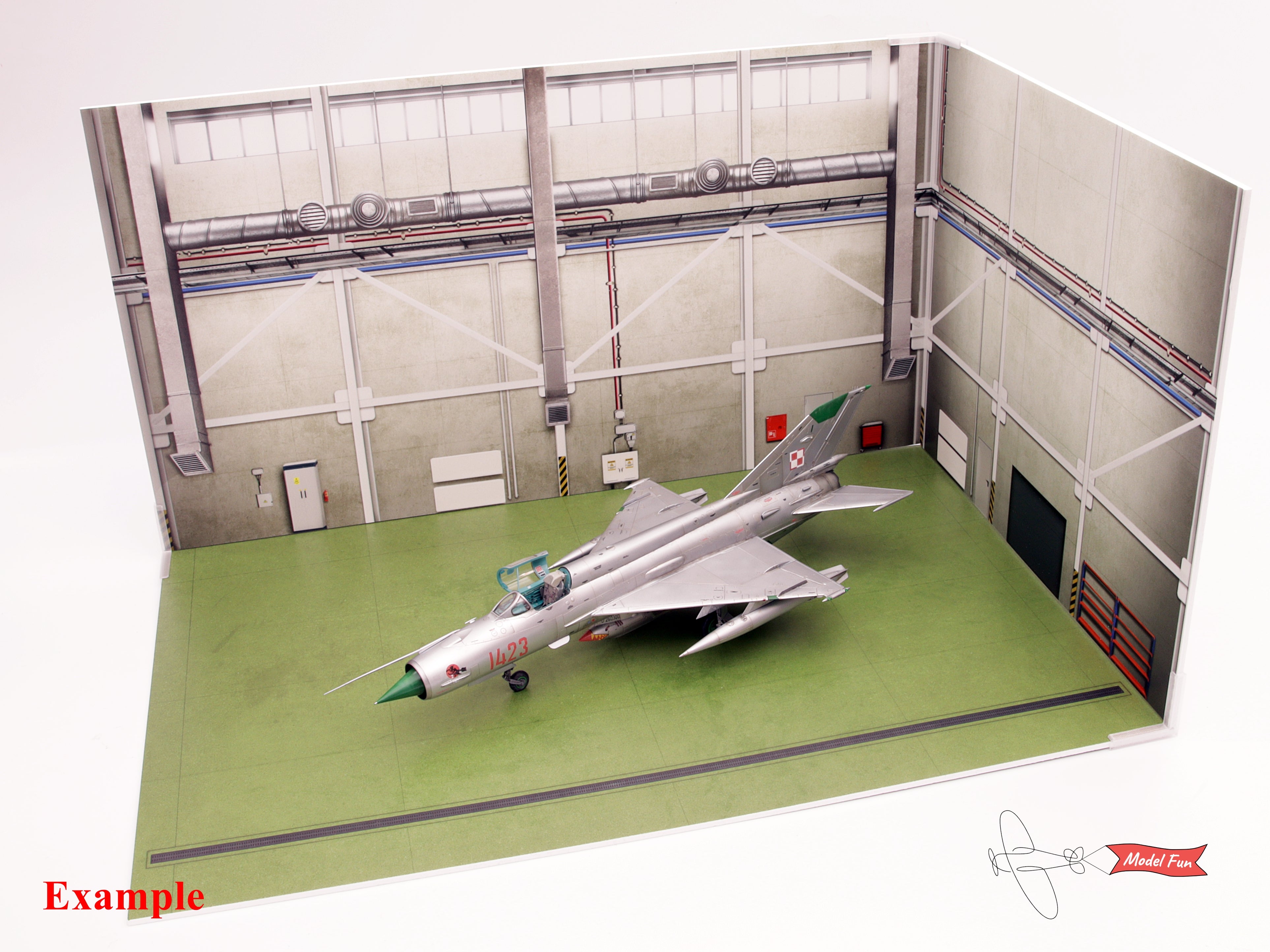 Aircraft Hangar Diorama For A Model, HD Quality Print On Foamex