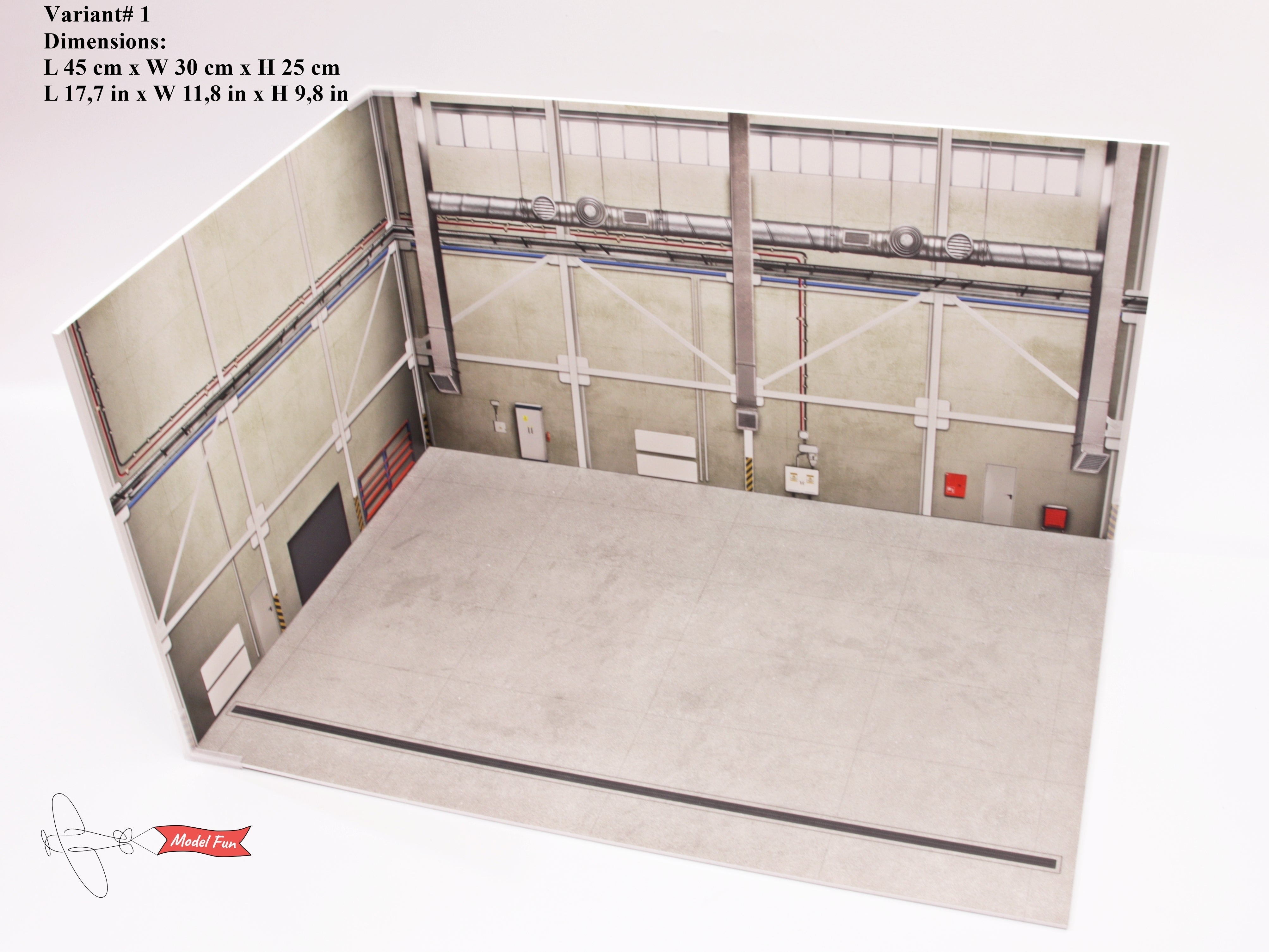 Aircraft Hangar Diorama For A Model, HD Quality Print On Foamex