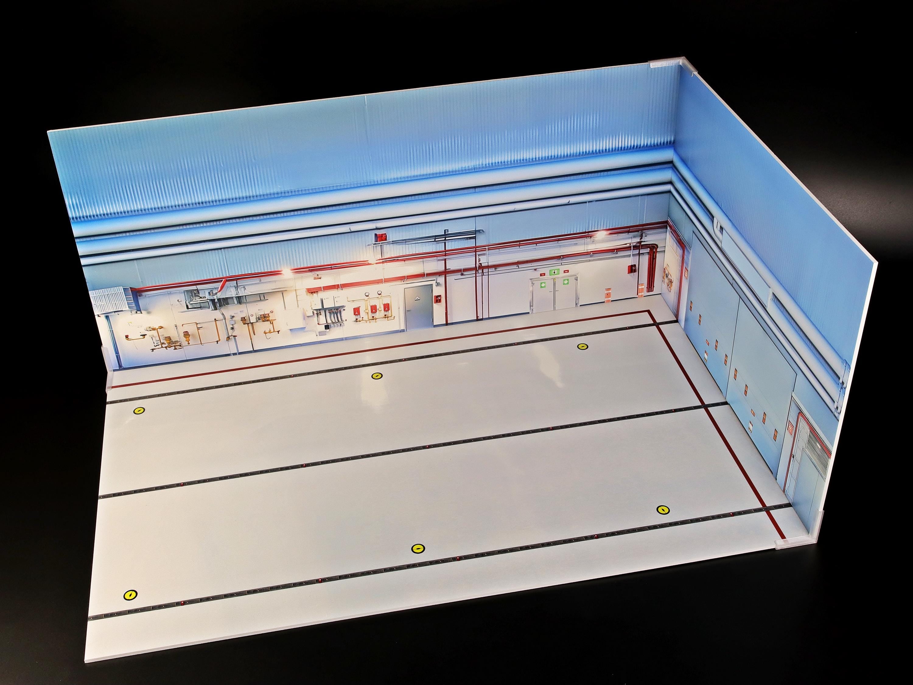 Modern Aircraft Hangar Diorama For A Model, HD Quality Print On Foamex