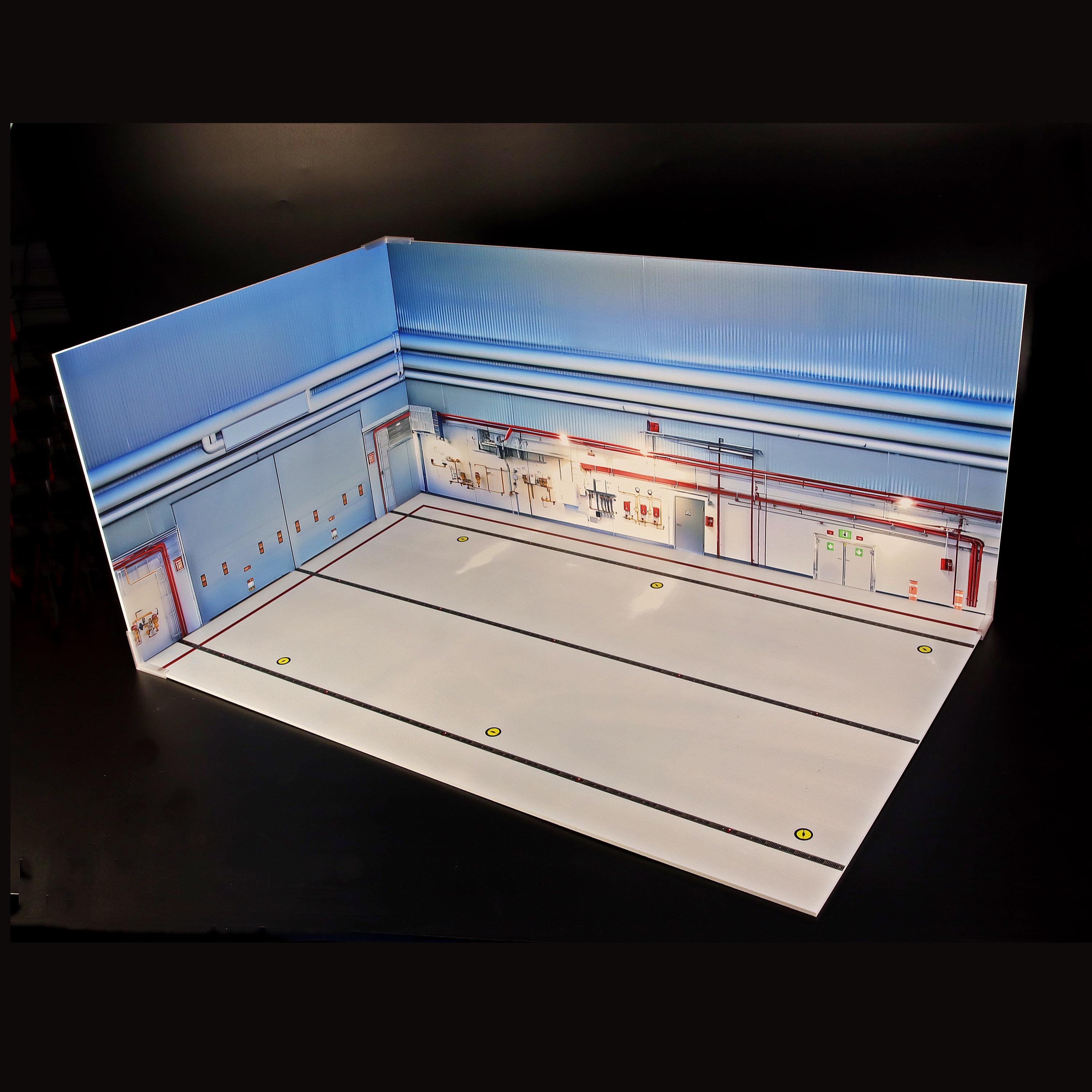 Modern Aircraft Hangar Diorama For A Model, HD Quality Print On Foamex