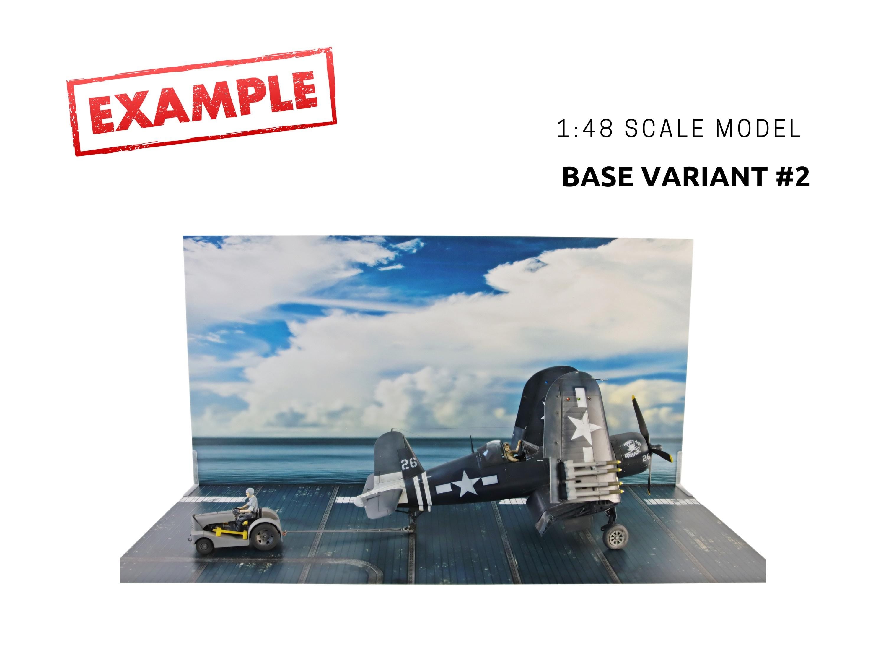 Display Base For A Model, WWII Carrier Deck, Two Sided Plus Sky Background, HD Quality Print On Foamex