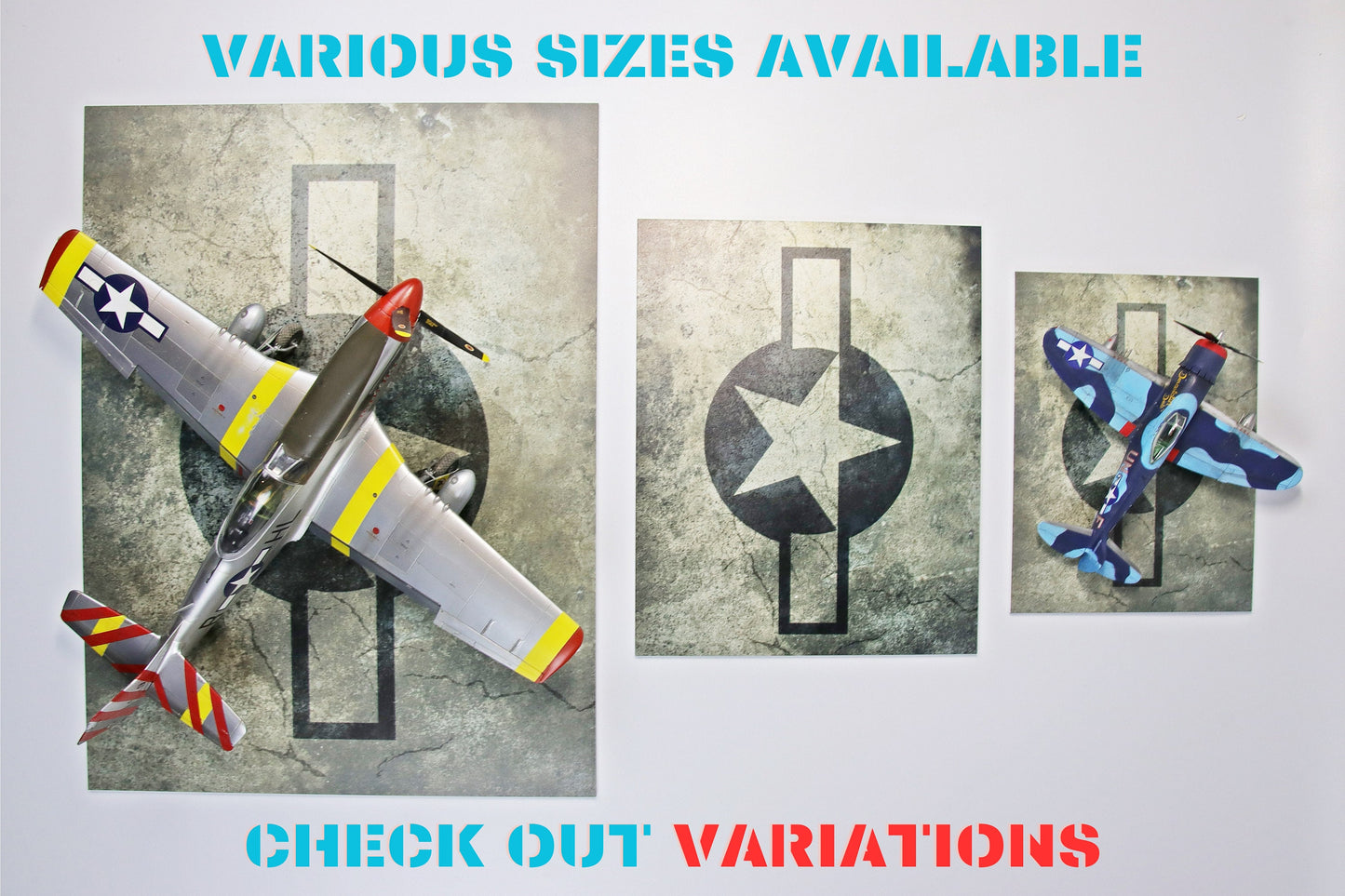 Display Base For A Model, Airfield On The Desert, HD Quality Print On Foamex