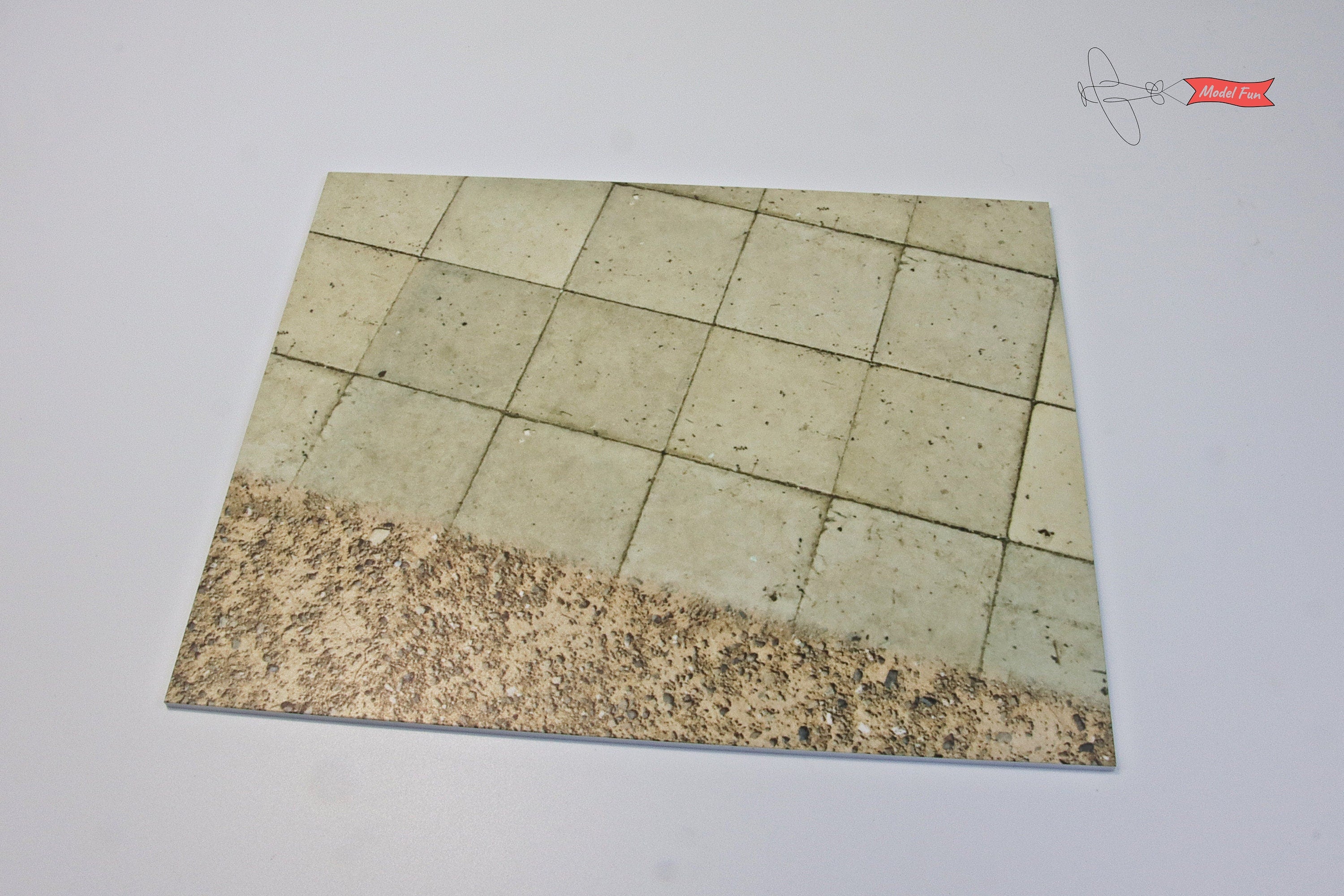 Display Base For A Model, Airfield On The Desert, HD Quality Print On Foamex