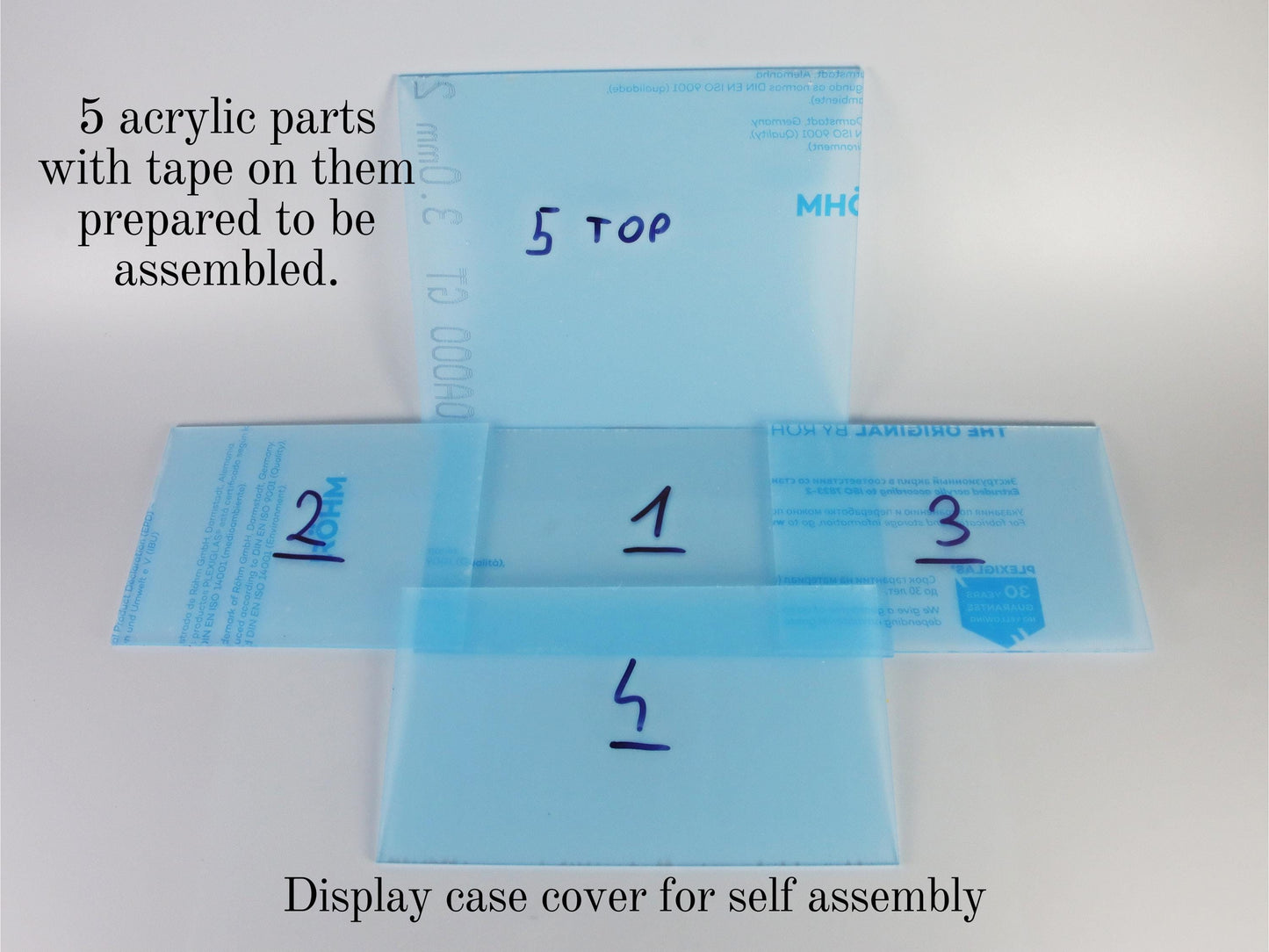 DIY. Display Case Cover parts for SELF ASSEMBLY + Plus WW2 Carrier Deck Base.