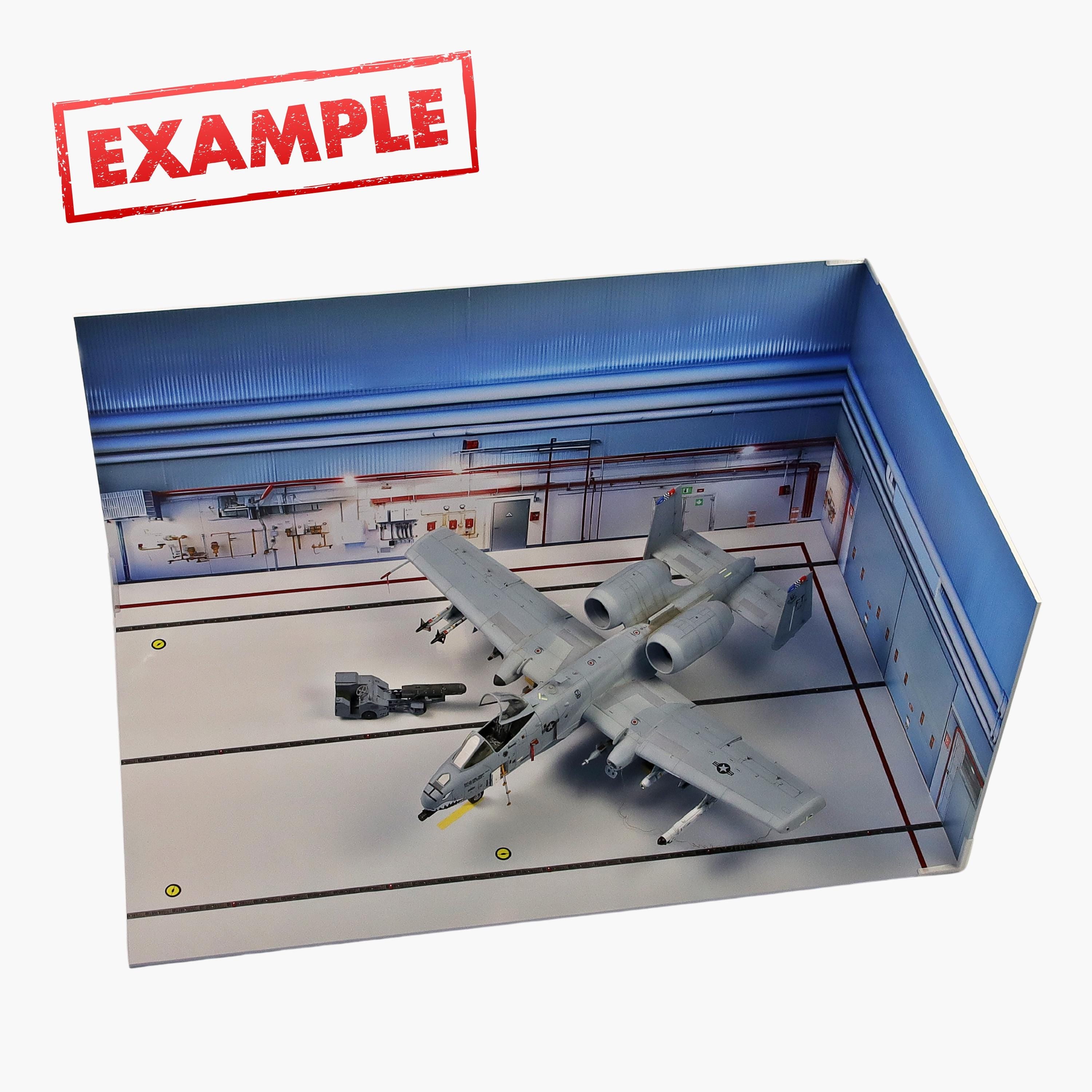 Modern Aircraft Hangar Diorama For A Model, HD Quality Print On Foamex