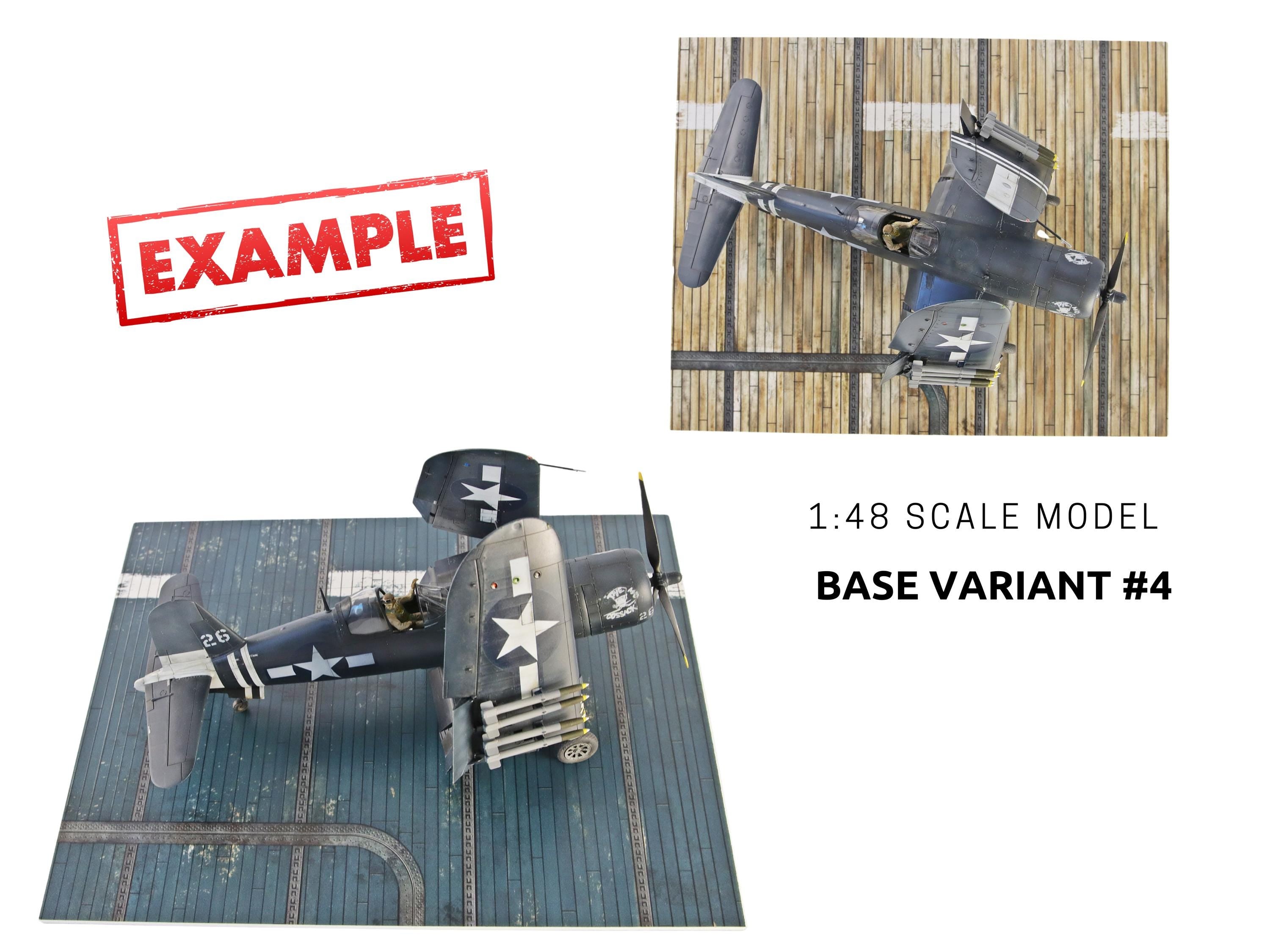 Display Base For A Model, WWII Carrier Deck, Two Sided, HD Quality Print On Foamex