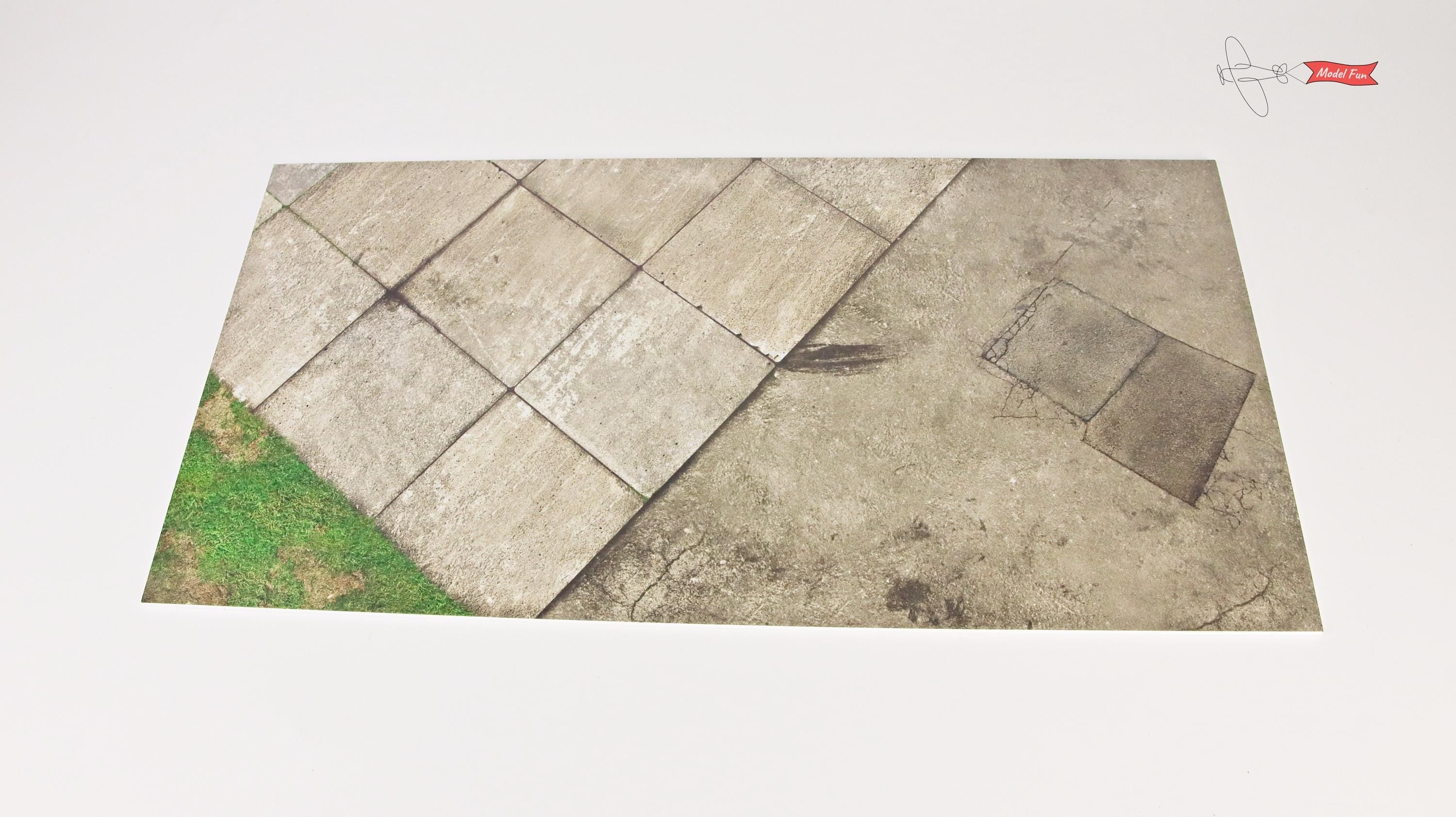 Display Base For A Model, Concrete Slabs Plus Asphalt , HD Quality Print On Foamex