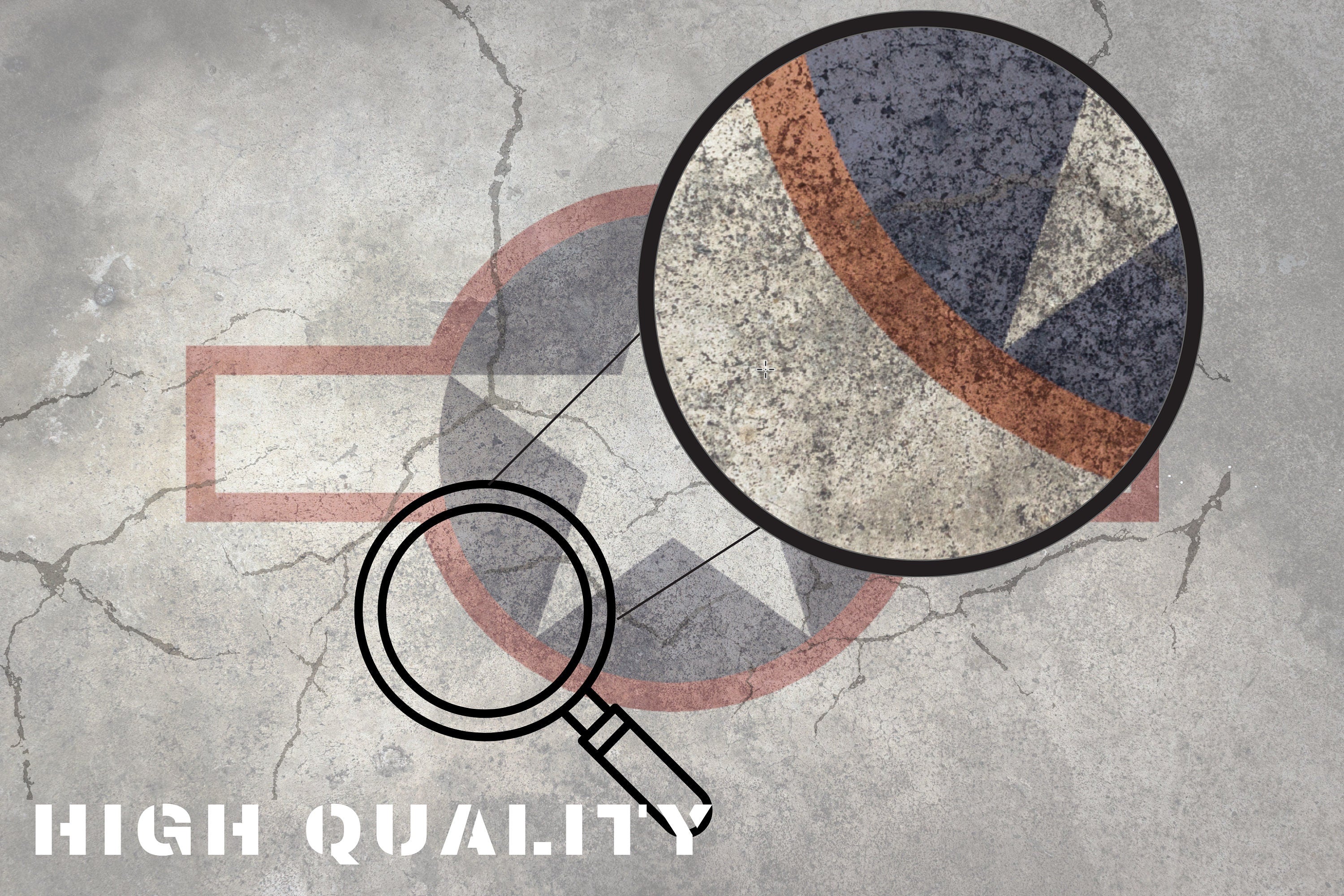 Display Base For A Model, World War II US Aircraft Military Insignia Markings On A Concrete Background, HD Quality Print On Foamex