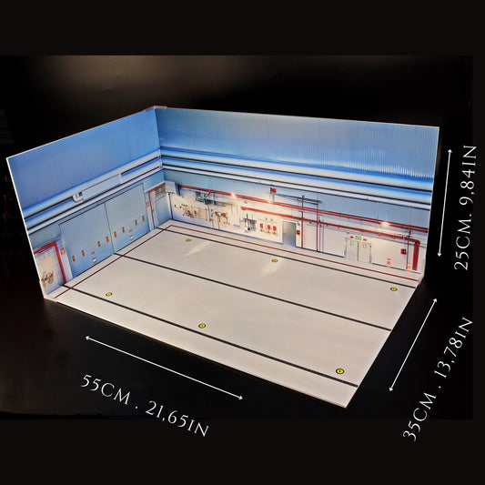 Modern Aircraft Hangar Diorama For A Model, HD Quality Print On Foamex