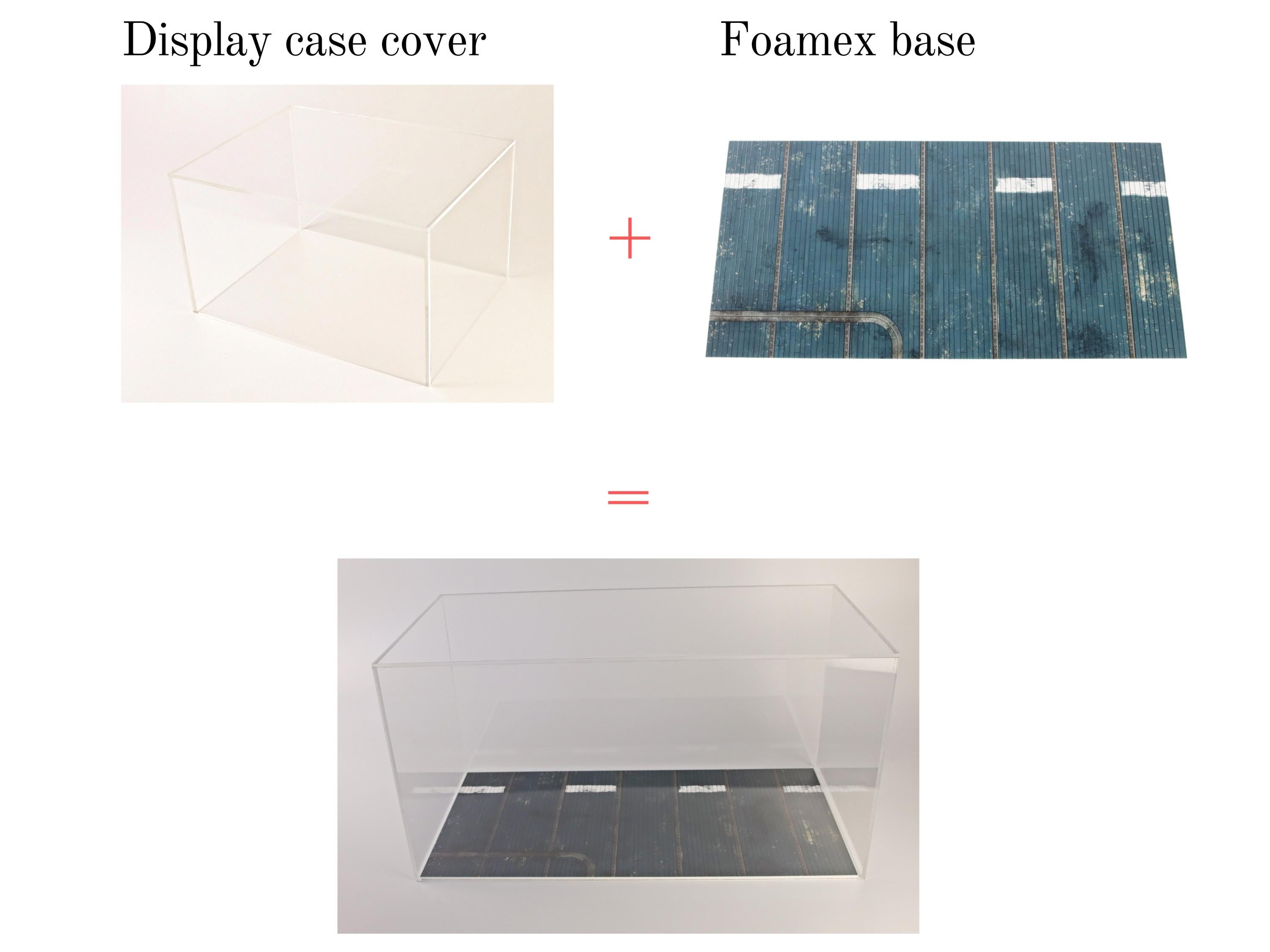 DIY.  Display Case Cover parts for SELF ASSEMBLY + Plus WW2 Carrier Deck Base.