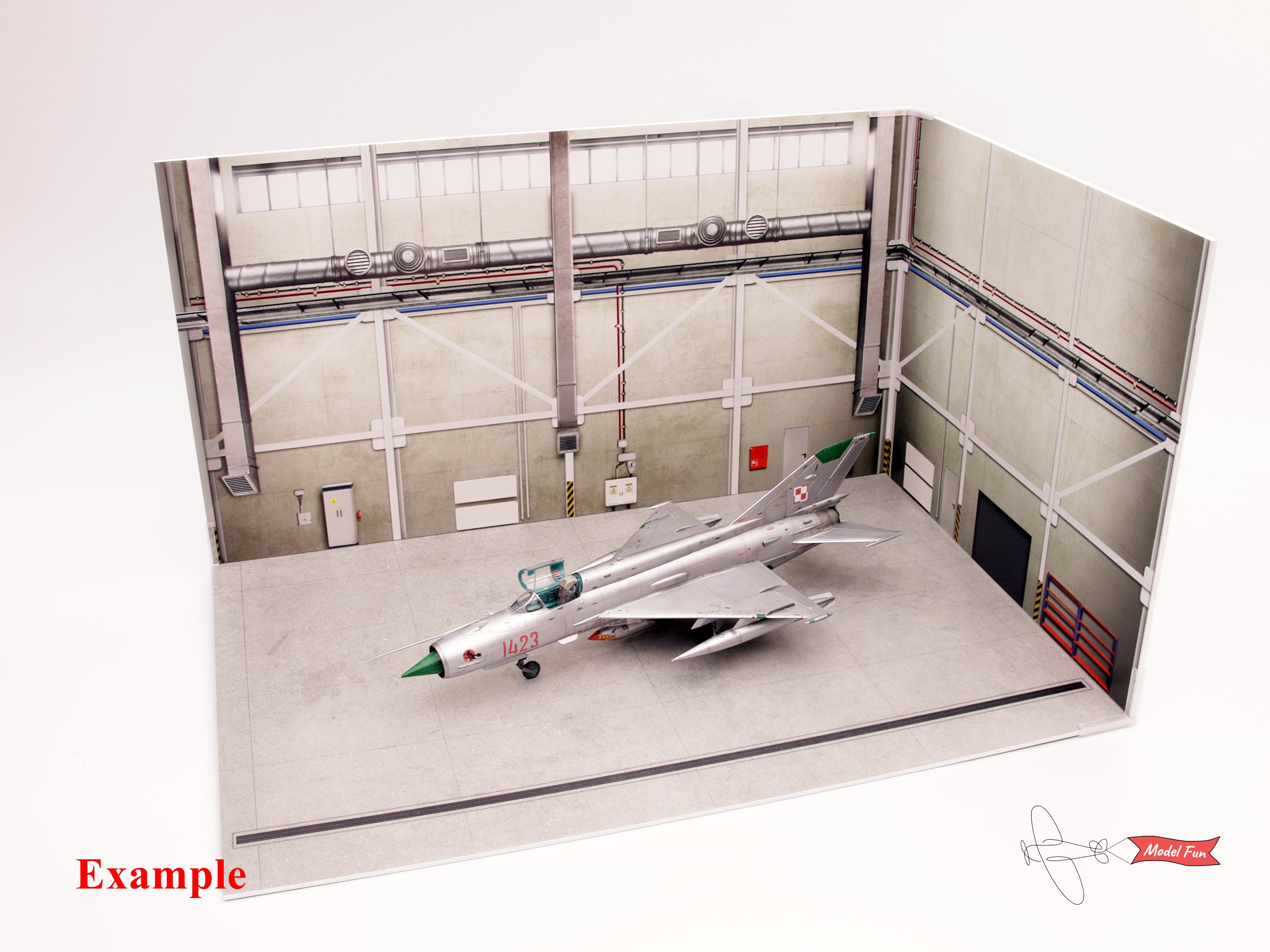 Aircraft Hangar Diorama For A Model, HD Quality Print On Foamex