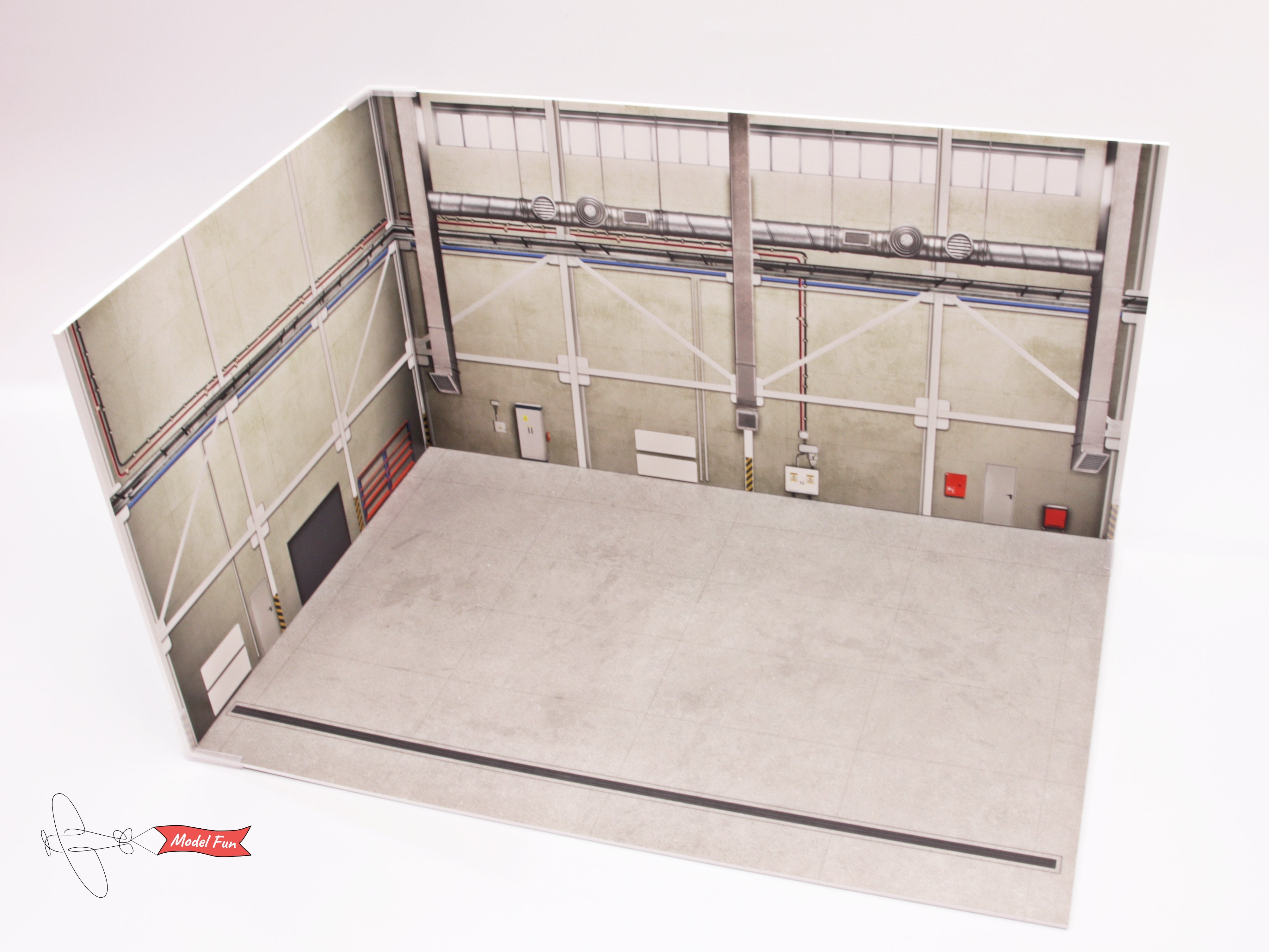 Aircraft Hangar Diorama For A Model, HD Quality Print On Foamex