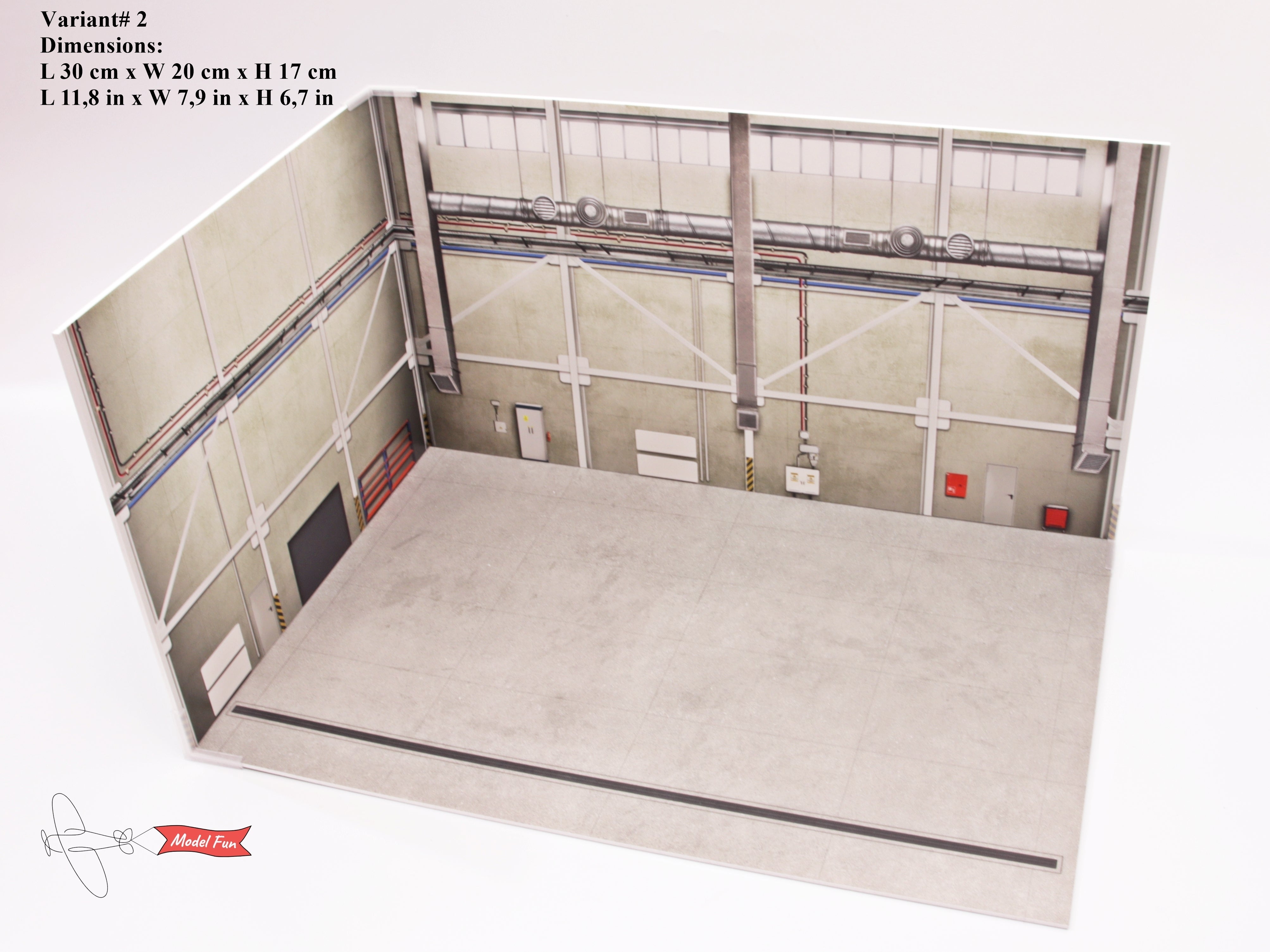 Aircraft Hangar Diorama For A Model, HD Quality Print On Foamex