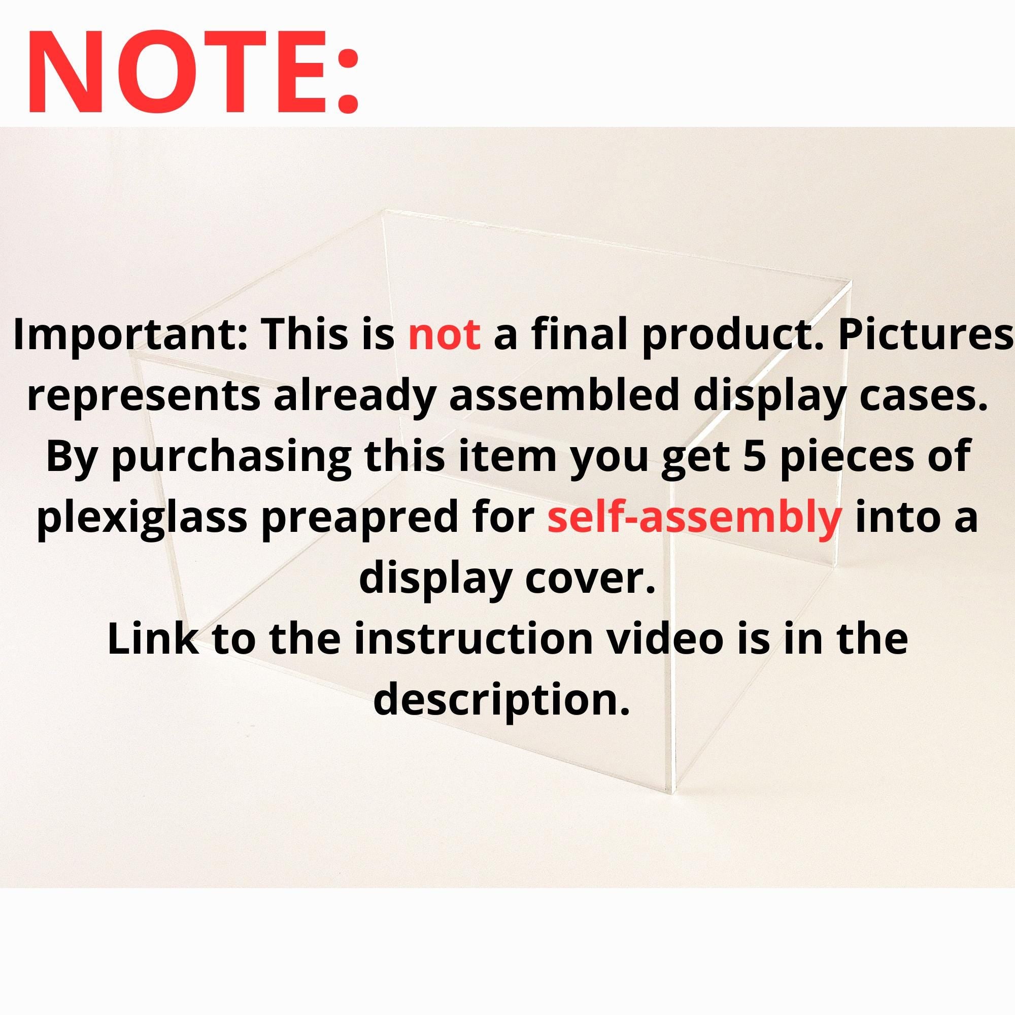 DIY.  Display Case Cover parts for SELF ASSEMBLY. 565mm x 360mm x 255mm