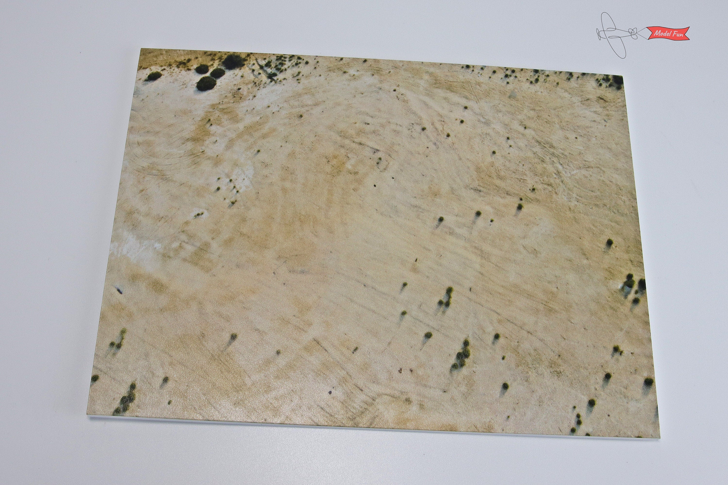 Display Base For A Model, Desert Sand With Wheel Marks, HD Quality Print On Foamex