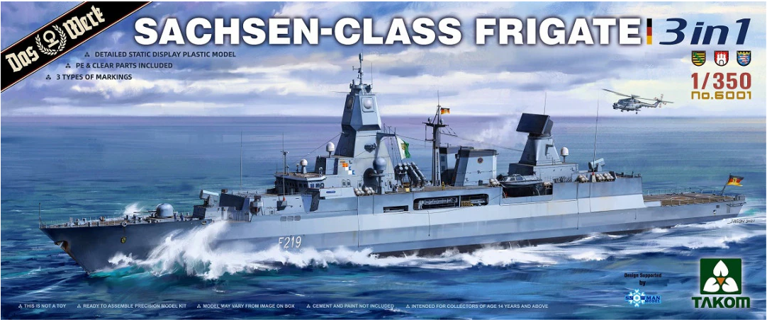 Missile frigate ship F124 Sachsen 6001 Takom