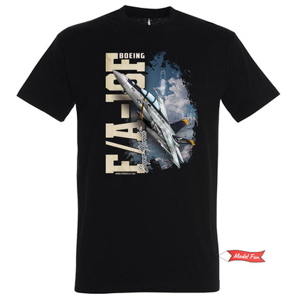 F/A-18 Super Hornet jet T-shirt. 100% cotton, unique graphic for all aircraft enthusiasts.
