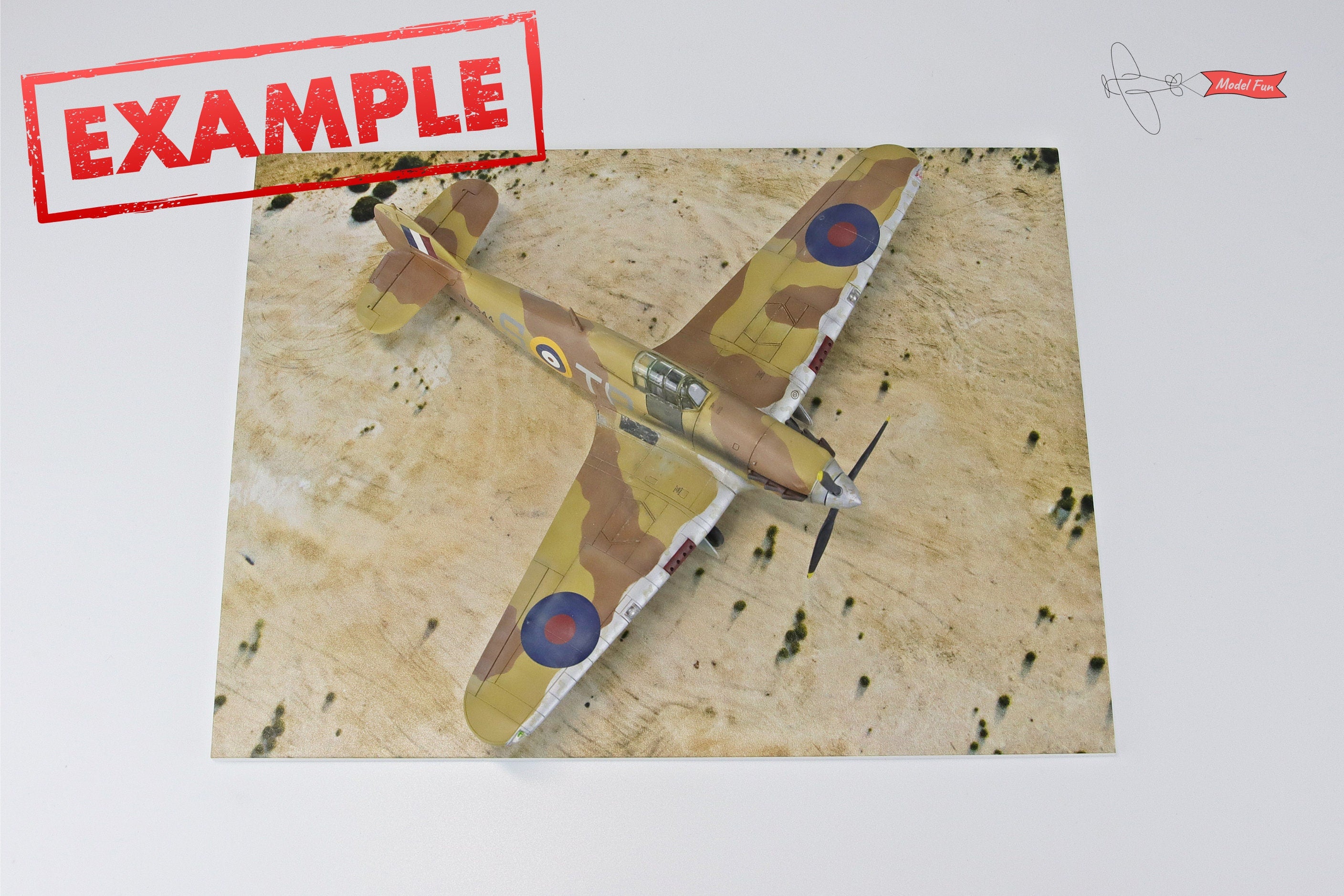Display Base For A Model, Desert Sand With Wheel Marks, HD Quality Print On Foamex