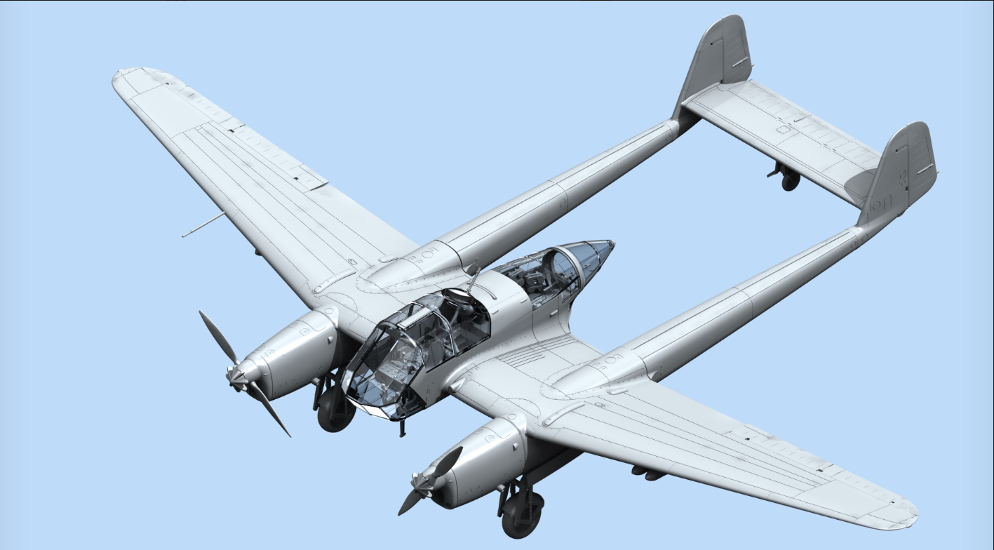 ICM 72291 Fw 189A-1 WW2 German Reconnaisance plane