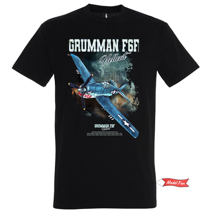 Grumman F6F Hellcat Aviation T-Shirt – Original Artwork by Wiktor Tabak