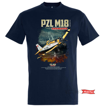PZL M18 Dromader Aviation T-Shirt – Original Artwork by Wiktor Tabak