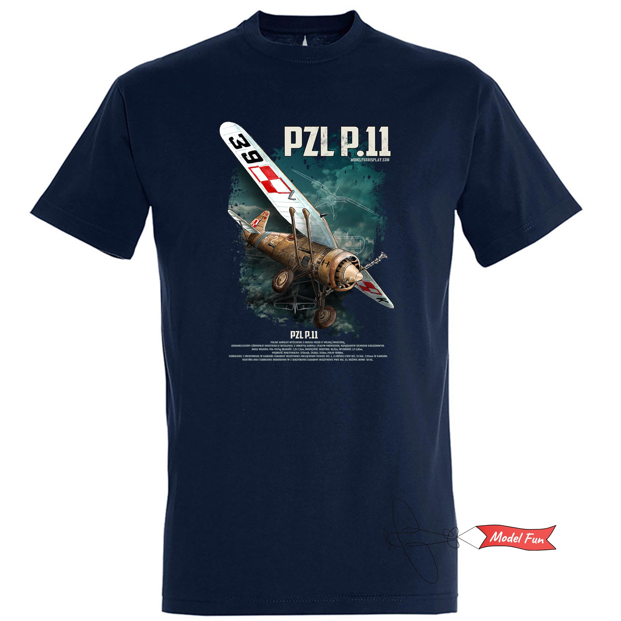 PZL P11. T-shirt 100% cotton.